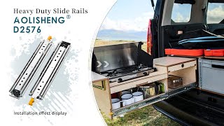 How to install AOLISHENG 500LB heavy duty lockable drawer slides D2576 [upl. by Eniahs948]