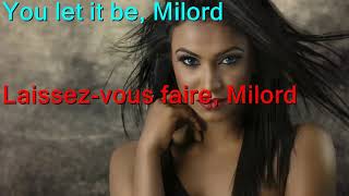 Learn French language by words of song Milord of Édith Piaf with French and English lyrics simultane [upl. by Anera]