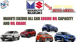 Maruti All car engine oil capacity and Grade 🔧🛠️ [upl. by Yeniffit]