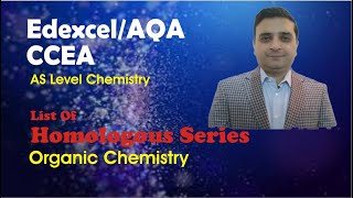 AS Level Chemistry  Lecture 2 Topic List Of Homologous Series  Chapter Organic Chemistry [upl. by Septima]