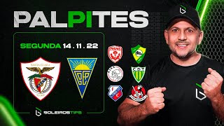 PALPITES DE FUTEBOL PARA HOJE 14 11 2022 BILHETE PRONTO SEGUNDA  Boleiros Tips [upl. by Elatsyrk]