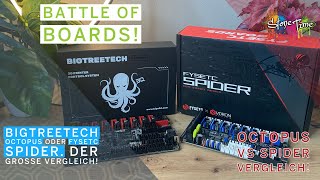 Bigtreetech Octopus vs Fysetc Spider der große Vergleich Battle of Boards [upl. by Atsugua528]