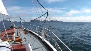 Sailing past the Chiswell Islands Bristol Channel Cutter [upl. by Nunciata]