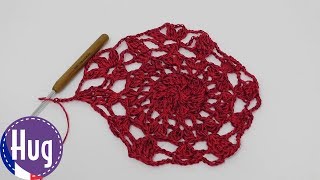 Crocheter un napperon SIMPLE  Partie 1  Dentelle [upl. by Eeryk618]