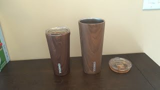 CORKCICLE WOOD TUMBLERS CUSTOMER REVIEW AND CLOSER LOOK WOOD TUMBLER SHOPPING REVIEWS DRINKWARE [upl. by Ynatirb]