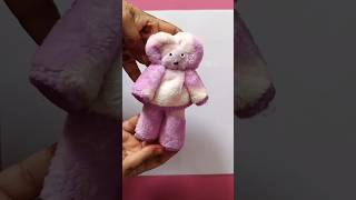 DIY hanky teddy bear making project newgift video trend subscribe [upl. by Lorant]