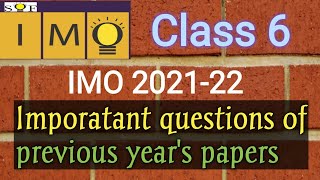 class 6 imo  imo previous year papers  class 6 maths Olympiad questions  SOF IMO 202122 [upl. by Eitsud]