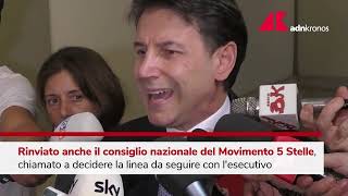 Governo incontro DraghiConte rinviato a mercoledì [upl. by Atteyram]