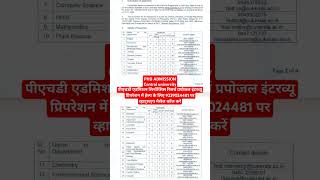 PhD admission 2024 Notice OUT I Central Govt University I VARIOUS FELLOWSHIPS FOR ALL [upl. by Nivlad142]