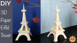 DIY 3D PAPER EIFFEL TOWER I EASY DIY PAPER CRAFTS  HOME DECOR IDEAS [upl. by Leighton]