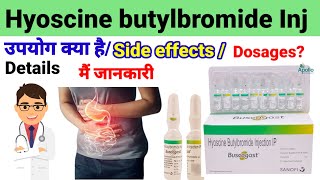 Hyoscine butylbromide 20mg injection Buscogast 20mg injectionUses side effects dosages use [upl. by Rollins562]