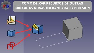 como deixar recursos de outras bancadas ativas na bancada PARTDESIGN  FREECAD [upl. by Nnilsia165]