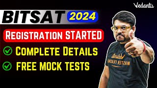 JEE 2024 BITSAT 2024 Registration OPENS  COMPLETE DETAILS  How to Apply Exam Pattern  Harsh Sir [upl. by Northington457]