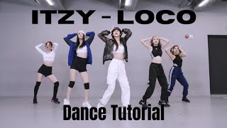 ITZY  LOCO Full Dance Tutorial Mirrored Slow 60 80 100 [upl. by Nospmas]