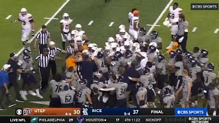 UTEP vs Rice heated moment after the game [upl. by Ayimat]