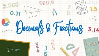 Decimals amp Fractions  mathMinutes [upl. by Eidnalem]