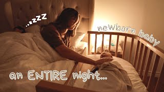 spend a REAL night with a newborn baby breastfed  our newborn night time routine [upl. by Ayr]