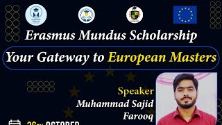 How to win Erasmus Mundus Scholarship By M Sajid Farooq [upl. by Earised454]