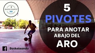 5 MOVIMIENTOS DE PIVOTS PARA ANOTAR FÁCILMENTE BAJO EL ARO🏀  POSTE BAJO  ENTRENAMIENTO DE BASKET [upl. by Papotto]