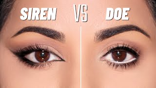 How To Beginner SIREN Eyes Vs DOE Eyes Makeup Tutorial [upl. by Hatnamas]