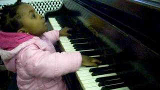 Two Year Old Plays Grand Piano [upl. by Aehsel767]