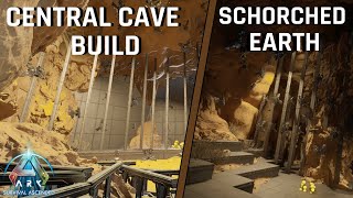 Building the central cave on Scorched Earth  Ark Ascended [upl. by Euqinommod]