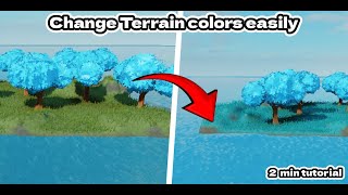 How to change Terrain colors in Roblox Studio no scripting robloxstudiotutorial gamedev [upl. by Seafowl]