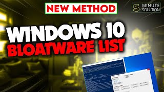 Windows 10 Bloatware List 2024 [upl. by Cumings]