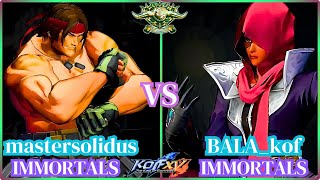 KOF XV🔥👊mastersolidus vs BALAkof⚡️Rank Match⚡The Battle of Warriors⚡️Advance Combos 80 Damage⚡️🔥👊 [upl. by Ahsekin]