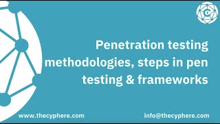 Penetration testing methodologies  steps in pen testing amp frameworks [upl. by Saunders]