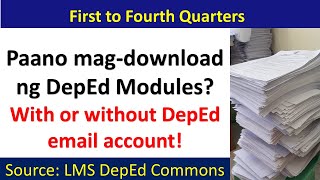 How to download deped modules via LMS deped commons with or without deped email account [upl. by Yelrak]