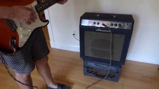 Demo of vintage Ampeg Rocket 2 guitar amp [upl. by Faxun]