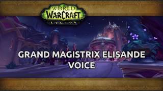 Grand Magistrix Elisande  Voice Over Nighthold reupload [upl. by Obe773]