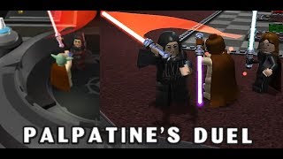 Palpatines Duel Mod Palpatine vs Mace Windu and Yoda  LEGO Star Wars The Complete Saga [upl. by Akehsal284]