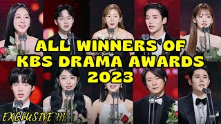 ALL WINNERS OF KBS DRAMA AWARDS 2023 ‼️ [upl. by Eiliab]