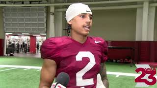 Alabama CB Zabien Brown Previews Oklahoma Tuesday November 19 2024 [upl. by Mckenna]