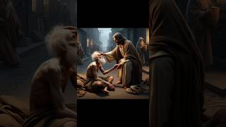 ✝️❤️Jesus is helping an old beggar man🥰jesus beggar short [upl. by Acsehcnarf]