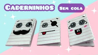 Como fazer caderninho sem cola  usando apenas uma folha de caderno  mini caderno veniarte diy [upl. by Oberon]