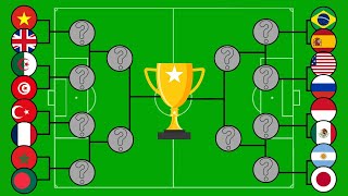 Marble Soccer Tournament  SOCCER MARBLE VPS 2  Marble Race Countries Tournament [upl. by Akirdnas]