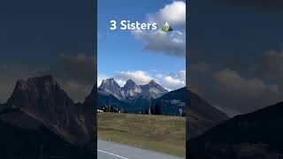 Three Sisters Mountains in Canmore alberta canada mountains nature weekend travel shortvideo [upl. by Itoc]