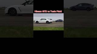 Nissan GTR vs Tesla Plaid😈🗿🗿shorts teslaplaid nissangtr [upl. by Ahsikym]