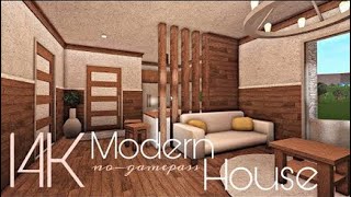 Bloxburg Modern House Tutorial  14k No Gamepass [upl. by Nylak]