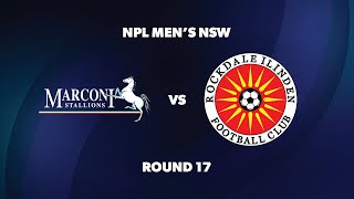 NPL Men’s NSW Round 17 Marconi Stallions FC v Rockdale Ilinden FC [upl. by Nalod868]