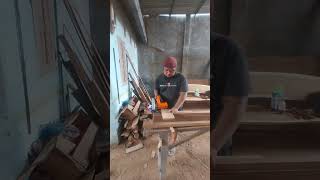 Potong kayu pakai circularsaw automobile woodworking woodworking [upl. by Boylston]