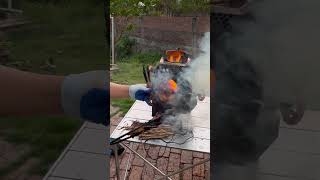 Have you ever seen a stove that burns withered tree branches so fiercely burningstove woodstove [upl. by Aderfla]