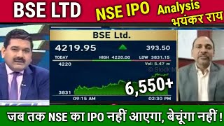 BSE LTD amp NSE IPO latest news Anil SinghviBSE LTD share latest newsBuy or not analysistarget [upl. by Vachell]