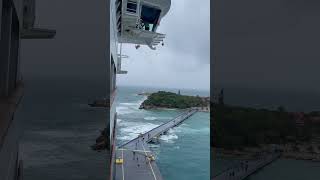 CAPTAIN CALLS ALL PASSENGERS AND CREW BACK TO SHIP DUE TO DANGEROUS CONDITIONS IN LABADEE HAITI [upl. by Kiele]