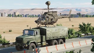 DCS OH58D Kiowa Warrior  A normal car chase in Syria [upl. by Salohcin]