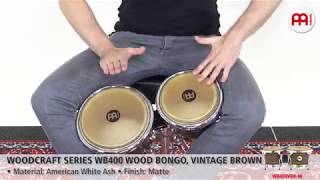 MEINL Percussion  MEINL Percussion  Woodcraft Series Wood Bongo Vintage Brown  WB400VBRM [upl. by Assert]