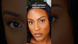 LOW CONTRAST MAKEUP TUTORIAL FOR brownskin darkskin [upl. by Nyllij337]